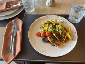 My lunch (very small portion as this is $22.28 USD for tiny tofu cubes, seriously? 😐) was okay  at Go Green The Restaurant in Luanda