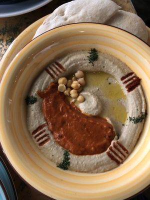 Hummus with matbusha   at KAFKA Hummus Café  in Prague