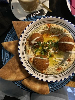 Hummus  at KAFKA Hummus Café  in Prague