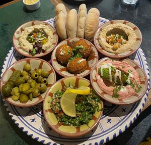 Mezze for two  at KAFKA Hummus Café  in Prague