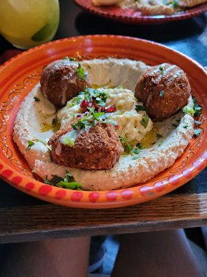 Falafel & ganouch🤤 at KAFKA Hummus Café  in Prague