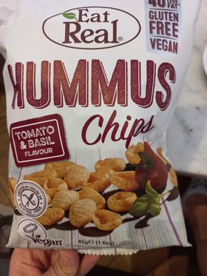 Hummus chips at Coffee X in Orpington