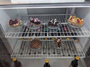 All vegan dessert options at Biofilia - Botánica Coffee House in La Paz