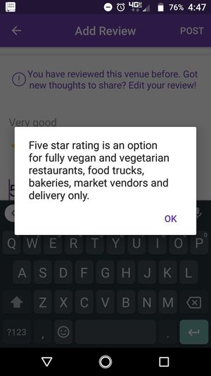 Happy Cow might not allow the 5th star but, this place deserves it! at Spinelli's Pizza in Louisville