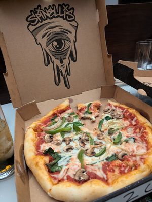 Vegan pizza at Spinelli's Pizza in Louisville