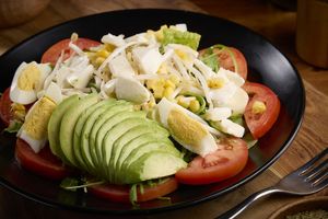 D'Annunzio salad.
Arugula, romaine lettuce, avocado, heart of palm, tomatoes, sweet corn, bean sprouts and dijon mustard dressing.
Request: no egg, no cheese for vegan option at Piola in Hallandale Beach