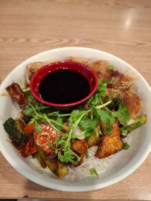 Noodle bowl vegan at What the Pho in Denver