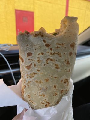 Oops I had already taken a bite!! I was so hungry!!  at Los Victor's Mexican Food California Style #4 in Lordsburg