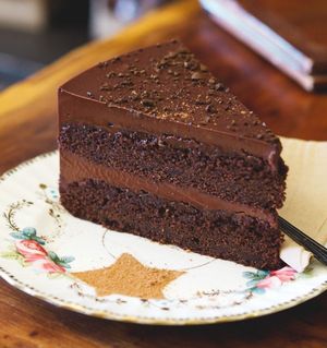 Vegan chocolate coffee cake at The Chocolate Tree in Edinburgh