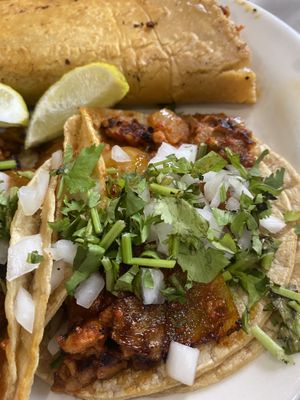 Al pastor taco at Quesadilla La Reina Del Sur in Chicago