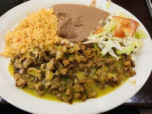 Chicharrón w salsa verde  #Veganuary at Quesadilla La Reina Del Sur in Chicago
