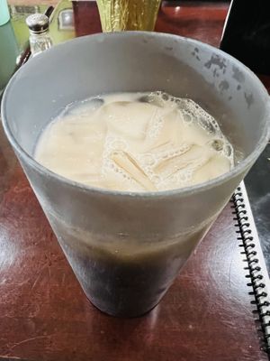 Agua de horchata yummm #Veganuary at Quesadilla La Reina Del Sur in Chicago