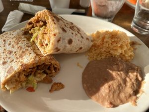 Tinga de soya burrito   at Quesadilla La Reina Del Sur in Chicago