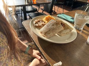 Al pastor (soya) burrito  at Quesadilla La Reina Del Sur in Chicago
