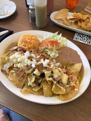 Chilaquiles Verdes  at Quesadilla La Reina Del Sur in Chicago