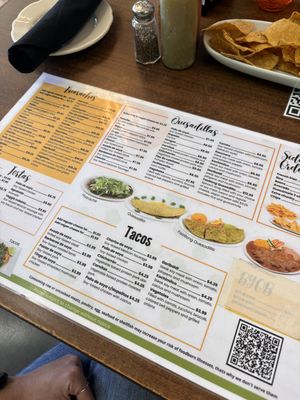 Menu  at Quesadilla La Reina Del Sur in Chicago