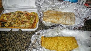 quesadilla sandal and burrito at Quesadilla La Reina Del Sur in Chicago