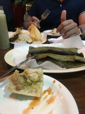 Tamale and Mole - Both fantastic! I preferred the Mole. at Quesadilla La Reina Del Sur in Chicago