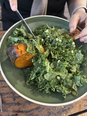 Kale and pumpkin salad   at Huskisson Hotel in Huskisson