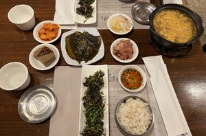 Mushroom and tofu stew  at Eden in Seoul