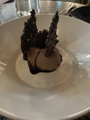 Chocolate sorbet dessert  at Patsy's in Melbourne
