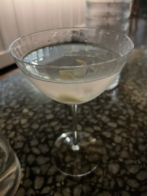 Gin martini  at Patsy's in Melbourne