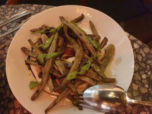 Confit Roman beans, garlic & balsamic vinegar $18 at Patsy's in Melbourne