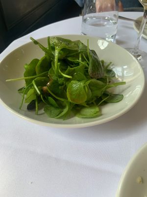 Asparagus salad with pea purée- amazing at Patsy's in Melbourne
