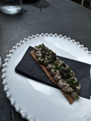 Mushroom  pate tartine  at Patsy's in Melbourne