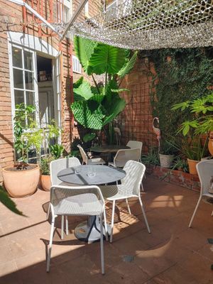 Courtyard seating at Patsy's in Melbourne