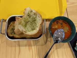 Curry with French loaf #Veganuary at Veggie House 一芳 - Tai Seng in Central Singapore