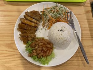 Thai sauce cutlet set #Veganuary at Veggie House 一芳 - Tai Seng in Central Singapore