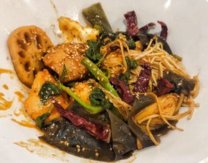 Extra spicy mala xiang guo, good, as the numbness and spiciness were there, for me could be better with double extra spicy level at Veggie House 一芳 - Tai Seng in Central Singapore