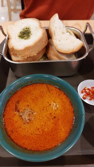 Curry with bread was really rich and delicious! at Veggie House 一芳 - Tai Seng in Central Singapore