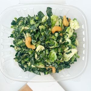 brussels and tahini salad at The Wild Radish in Nyack