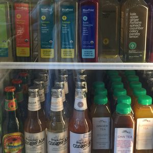 Cold drink case at The Wild Radish in Nyack