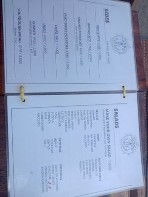 Menu3 at The Plants in Zanzibar