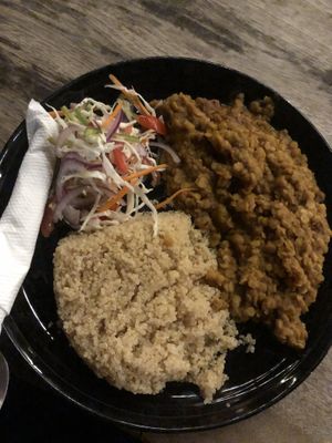 Lentil curry with quinoa (12k TSH)  at The Plants in Zanzibar