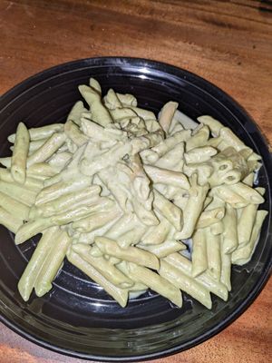 Pesto pasta at The Plants in Zanzibar