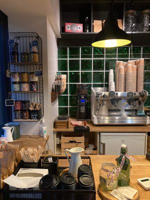 Organic coffee, raw honey with freeze dried fruit and herbs, Nik’s tea  at RusticBoowa  in Tralee