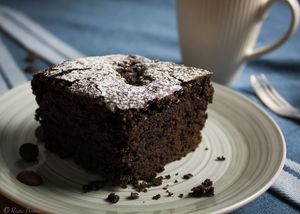 Vegan Chocolate Heaven Brownie with raspberries , real dark Belgian chocolate and organic flour  at RusticBoowa  in Tralee