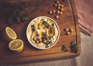 Black Cumin Hummus
Real hummus with homemade tahini and black cumin seeds  at RusticBoowa  in Tralee