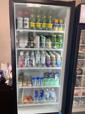 Drinks  at Kosmic Vegan Marketplace in San Antonio