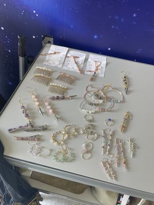 Crystal items  at Kosmic Vegan Marketplace in San Antonio