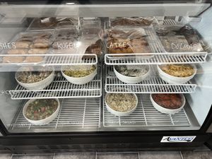 Deli counter at Ben & Esther's Vegan Jewish Deli in San Diego