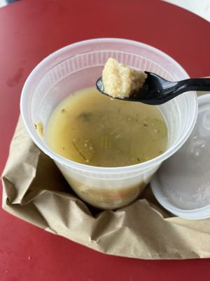 Matzo Ball Soup  at Ben & Esther's Vegan Jewish Deli in San Diego