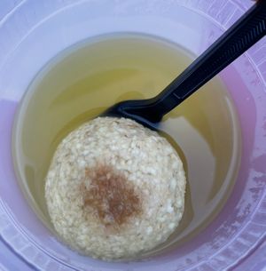 matzo ball soup   at Ben & Esther's Vegan Jewish Deli in San Diego