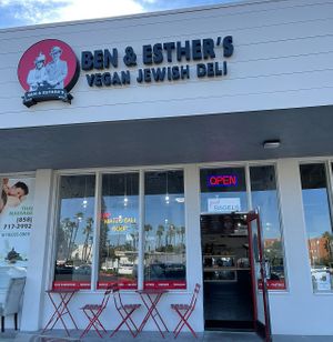 outside   at Ben & Esther's Vegan Jewish Deli in San Diego