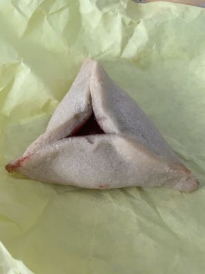 Raspberry Hamentashen   at Ben & Esther's Vegan Jewish Deli in San Diego
