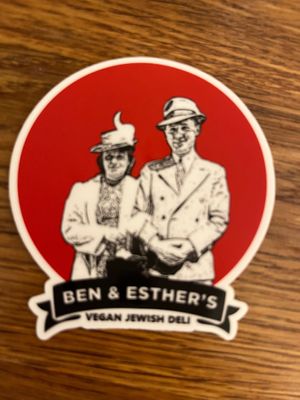 Free Sticker at Ben & Esther's Vegan Jewish Deli in San Diego